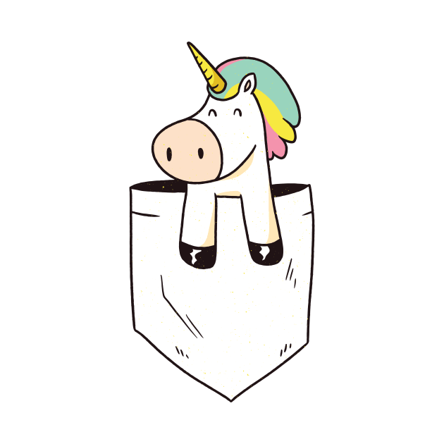 Unicorn Pocket Shirt Einhorn in der Tasche by A&P