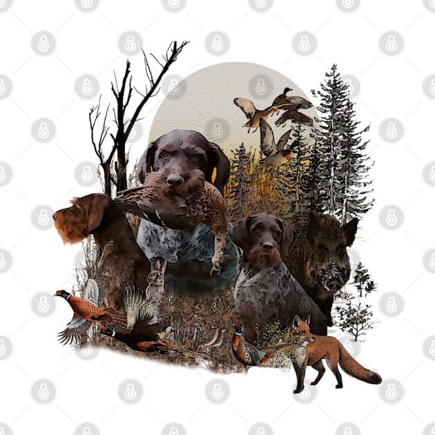 German Wirehaired Pointers by German Wirehaired Pointer 