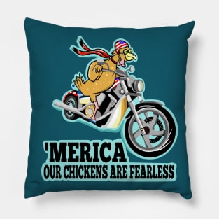 'Merica Chicken Motorcycle Pillow