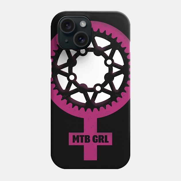 Chain Ring MTB GIRL Phone Case by NeddyBetty