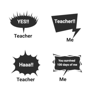 my teacher survived 100 days of me funny comic T-Shirt