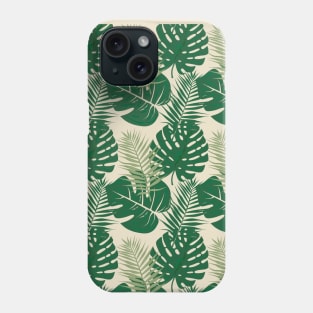 Tropical Green Leaves Phone Case