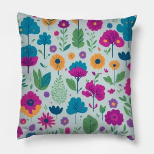 FLOWERS ART ILLUSTRATION Pillow