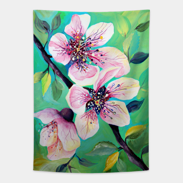 Japanese Cherry Blossom Tree Watercolor Cherry Blossom
