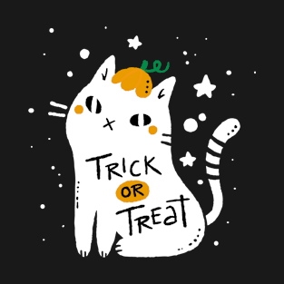 Trick or treat | Halloween gift | Spooky season gifts | Halloween Decor gifts | Funny Halloween Trick or treat | Cat lover halloween T-Shirt