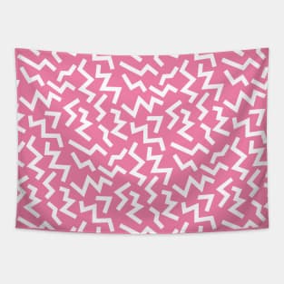 Pink Zigzag pattern Tapestry