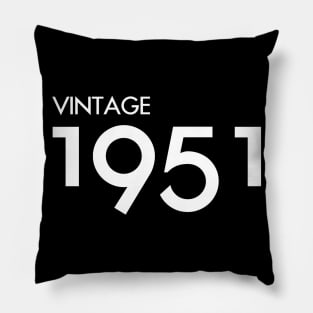 Vintage 1951 Gift 69th Birthday Party Pillow