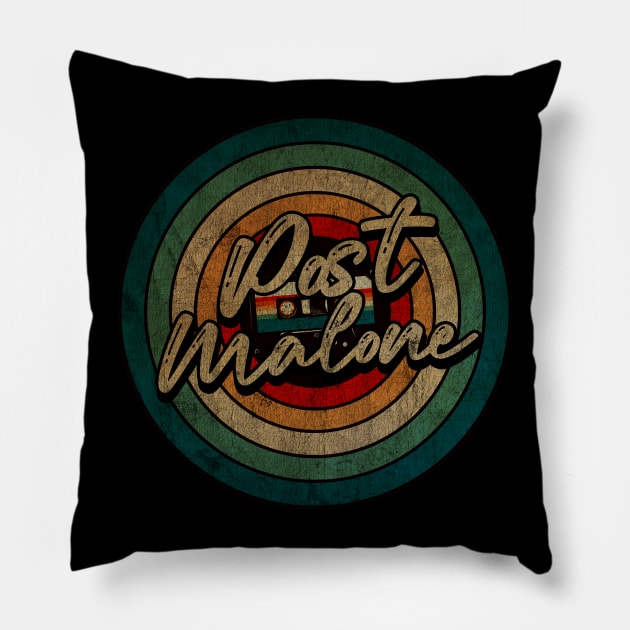 Post Malone  -  Vintage Circle kaset Pillow by WongKere Store