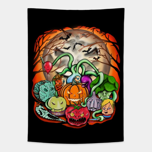 Horror Dinner Tapestry by VicInFlight