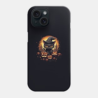 Bewitching Black Kitten Phone Case