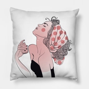 Posing Beauty 2 Pillow