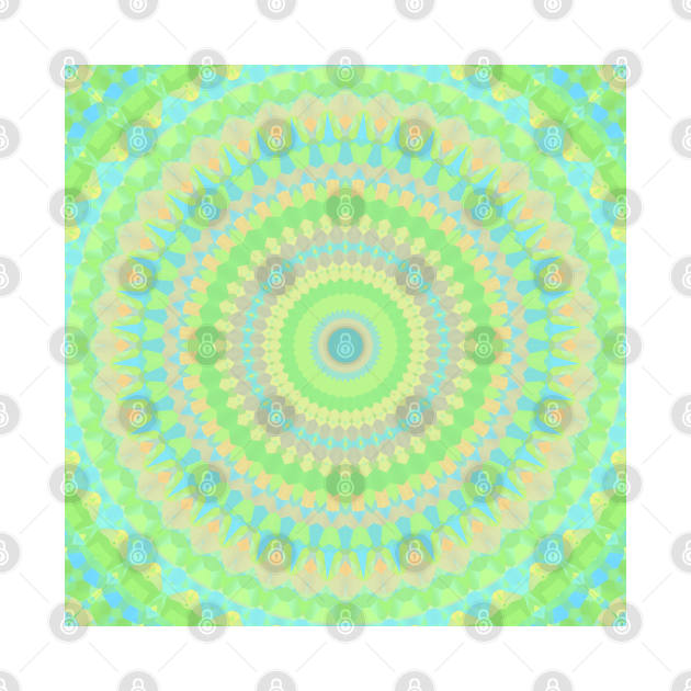 Vibrant Groovy Hippie Mandala by Kaleiope_Studio