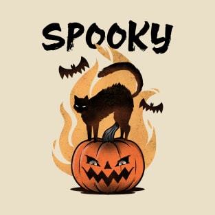 Spooky Halloween pumpkin cat 2020 T-Shirt