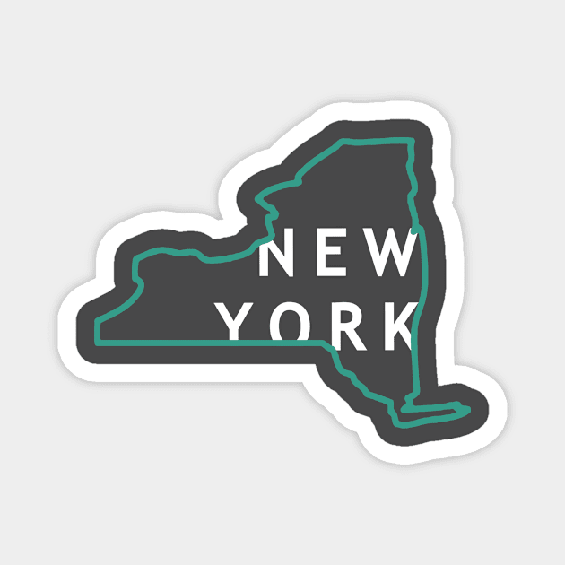 New York State Outline Magnet by FLARE US