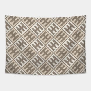 Tribal geometric pattern (Sand shades) Tapestry