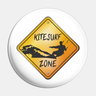 Kitesurf Zone Roadsign Pin