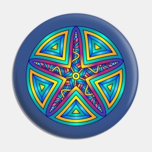 Starfish Sea Life Abstract Mandala Design Pin