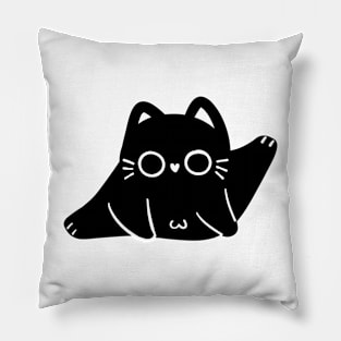 Hilarious Black Cat Presents His Playful Side Pillow