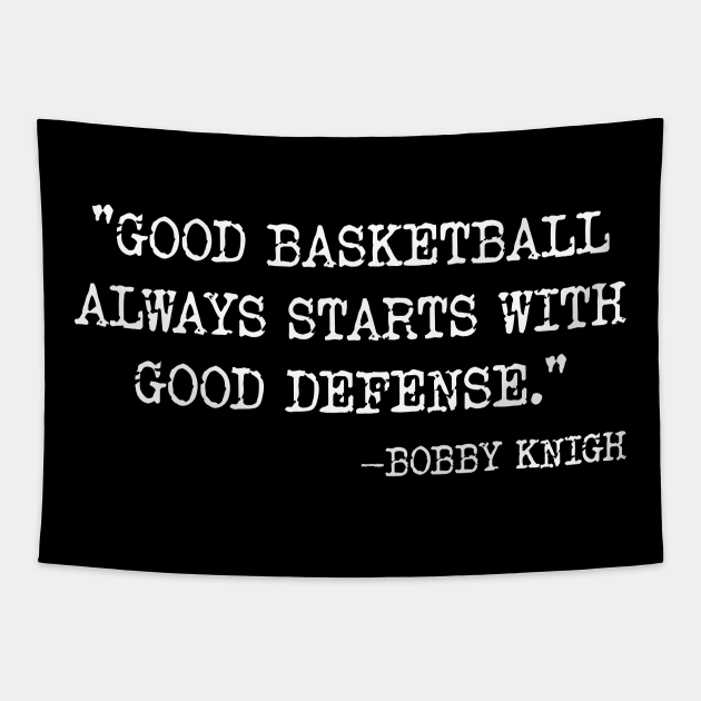 Bobby Knight Famous Basketball Coach Quote Tapestry by Emma