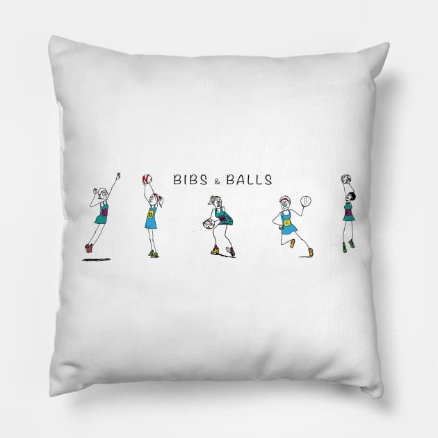 Netball - Bibs & Balls Pillow by dizzycat-biz