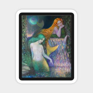 The Mermaids Under a Whirpool Moon Magnet