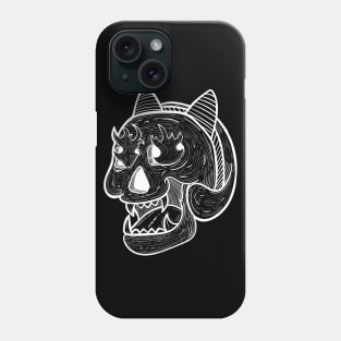 Outline of skull and bandana Phone Case