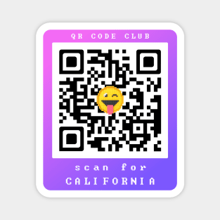 Scan for California, Qr Code Funny Memes -19 Magnet