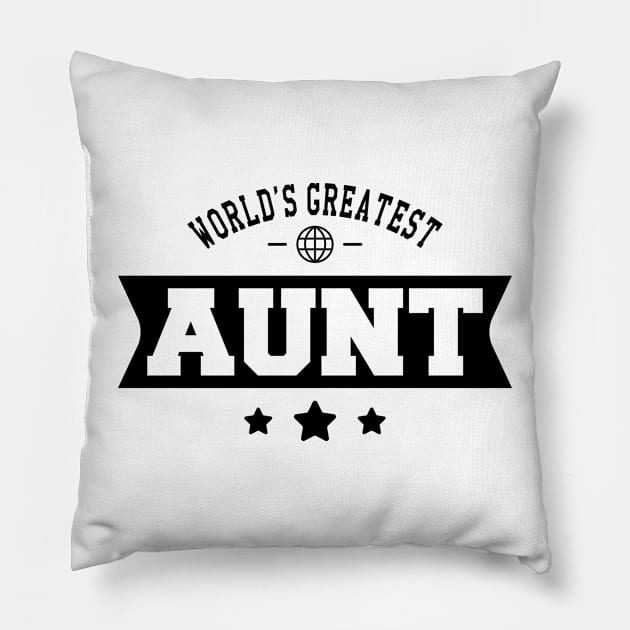 Aunt - World's Greatest Aunt Pillow by KC Happy Shop