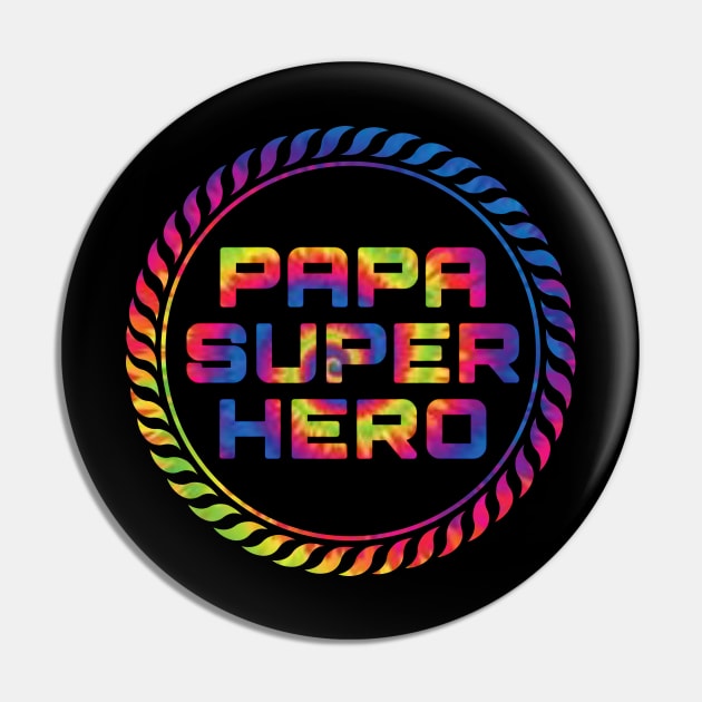 Papa superhero rainbow circle Pin by 29Butterfly_Studio