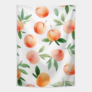 Cute Peaches Stone Fruit Pattern Tapestry