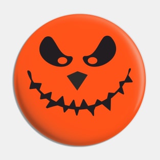 Halloween pumpkin face design Pin