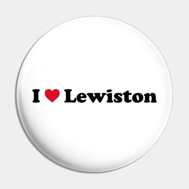 I Love Lewiston Pin by Novel_Designs