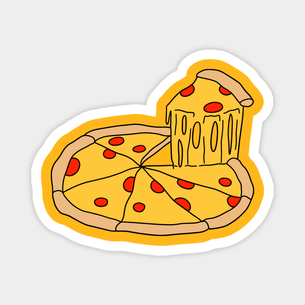 Melty Pizza Pie Magnet by saradaboru