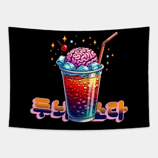 Soda Brain for smarts - Cute aesthetic Korean Style drink Tapestry