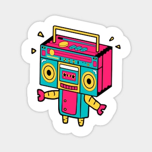 Boom Bot The Retro Boom Box Robot Magnet