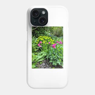 Flower bed with tulips Phone Case