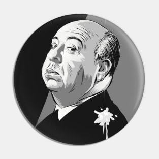 Alfred Hitchcock - An illustration by Paul Cemmick Pin