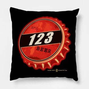 Vintage 123 Beer Bottlecap Pillow