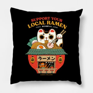 Support your local ramen shop Pillow