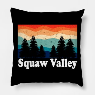 Squaw Valley California Forest Camping Funny Hiking Pillow