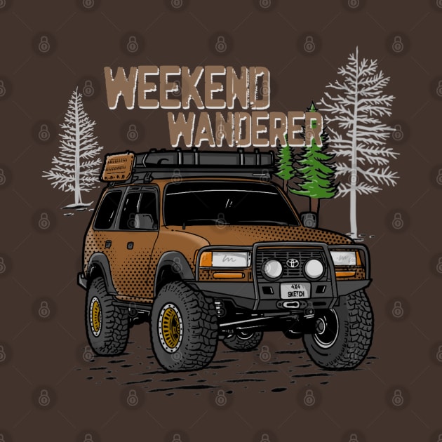 Toyota Land Cruiser Weekend Wanderer - Brown Toyota Land Cruiser for Outdoor Enthusiasts by 4x4 Sketch