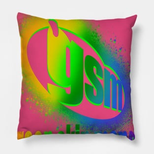 GreenSkinMango GSM PRIDE 2020 Graffiti Logo ‘92 Pillow