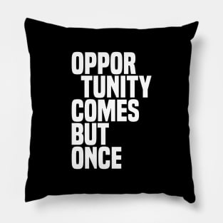 Opportunity Comes But Once - Wisdom Pillow