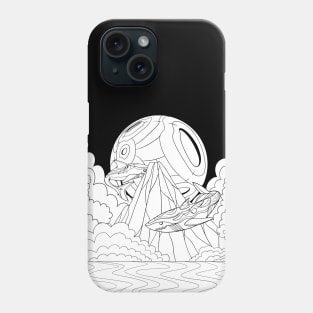 space sharks black and white Phone Case