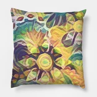 Yellow floral pattern Pillow