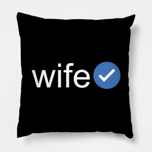 Verified Wife (White Text) Pillow