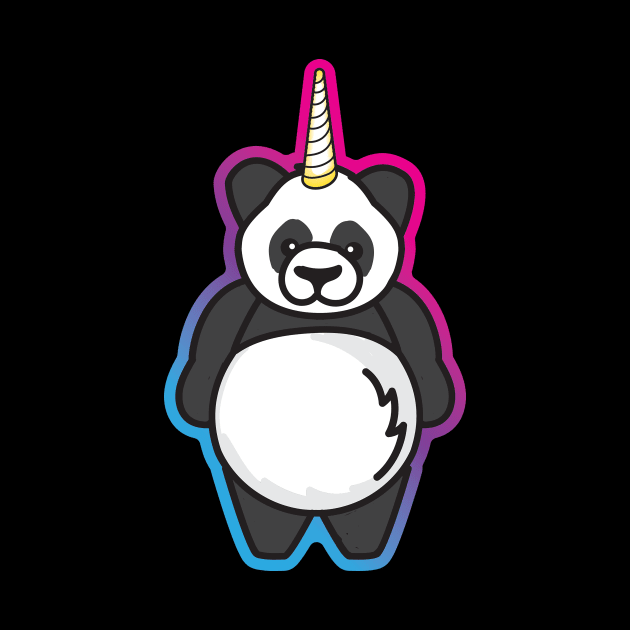 Panda Bear Unicorn by Vin Zzep