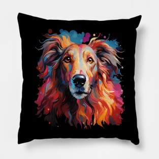 Borzoi Rainbow Pillow