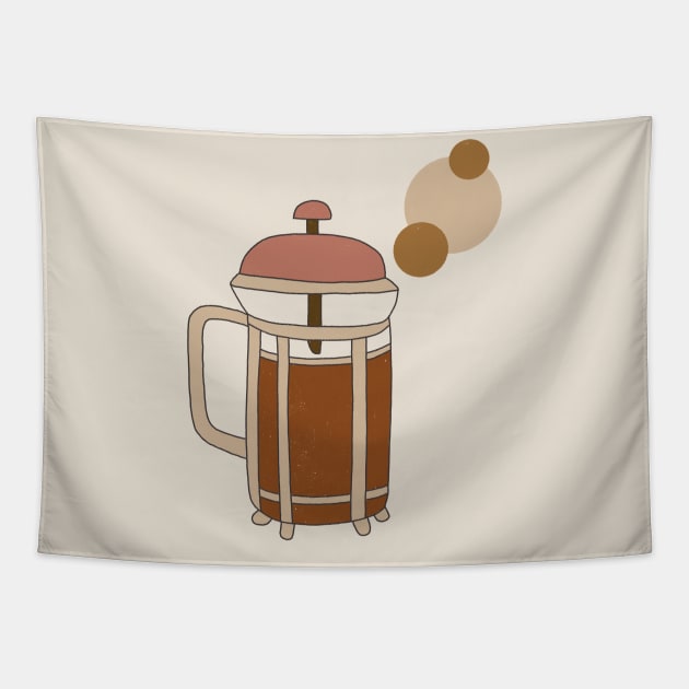 French Press Tapestry by Hopeful Healing