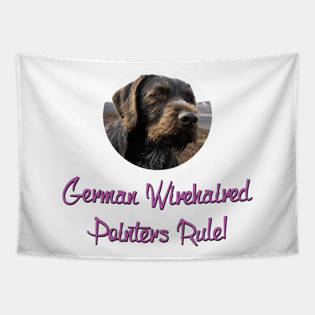 German Wirehaired Pointers Rule! Tapestry by Naves